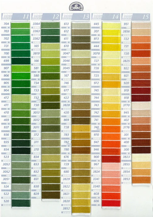 DMC Embroidery Floss (Color # 989 - 3809) - Image 4